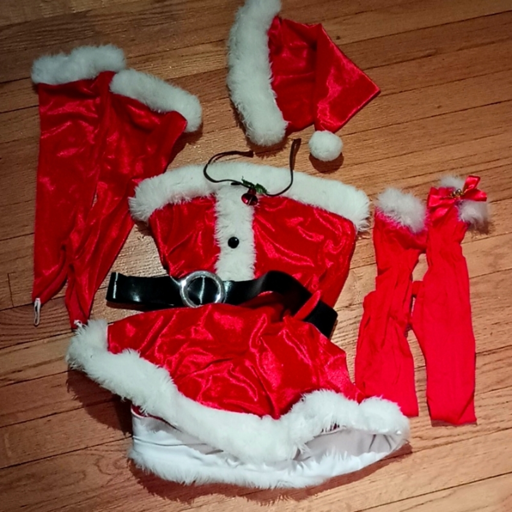 Vintage Dreamgirl Sexy Santa dress 8 pieces. Size small